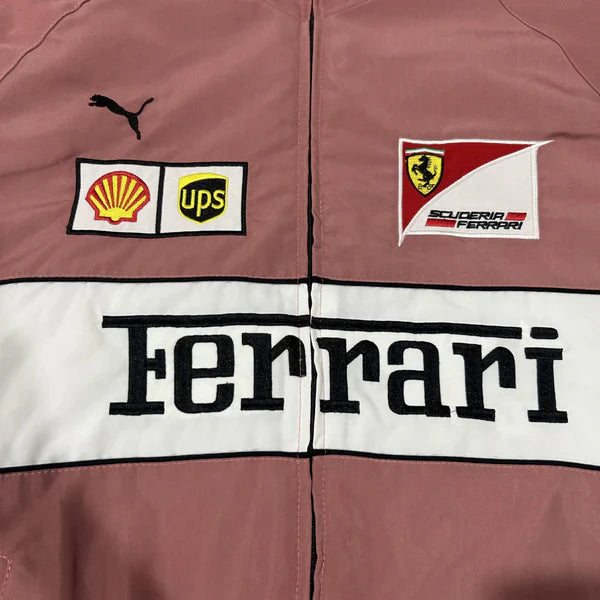 Ferrari F1 Vintage Racing Jacket - Muted Pink
