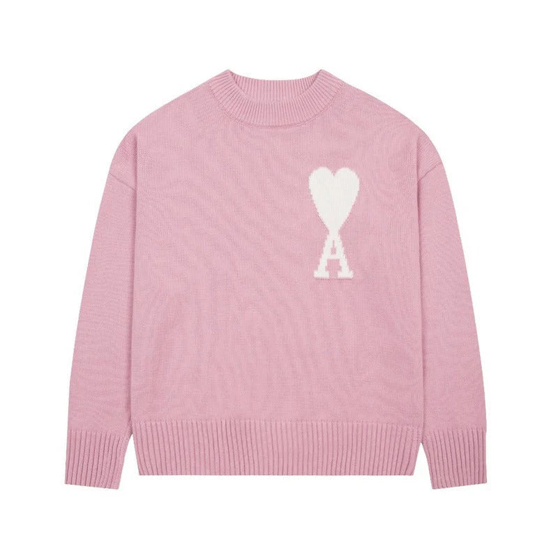 AMI PARIS HEART SWEATER