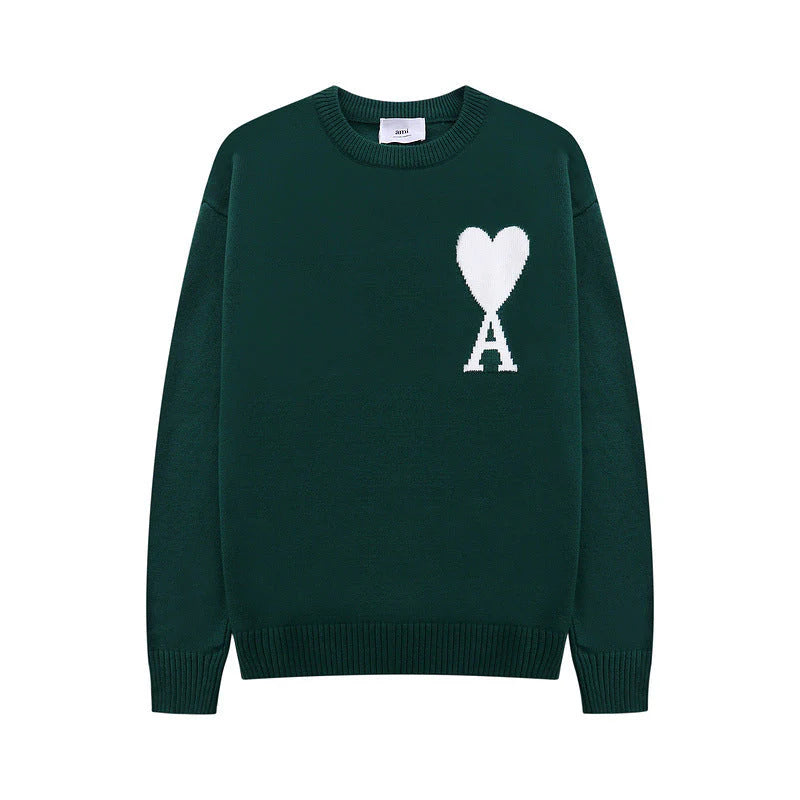 AMI PARIS HEART SWEATER