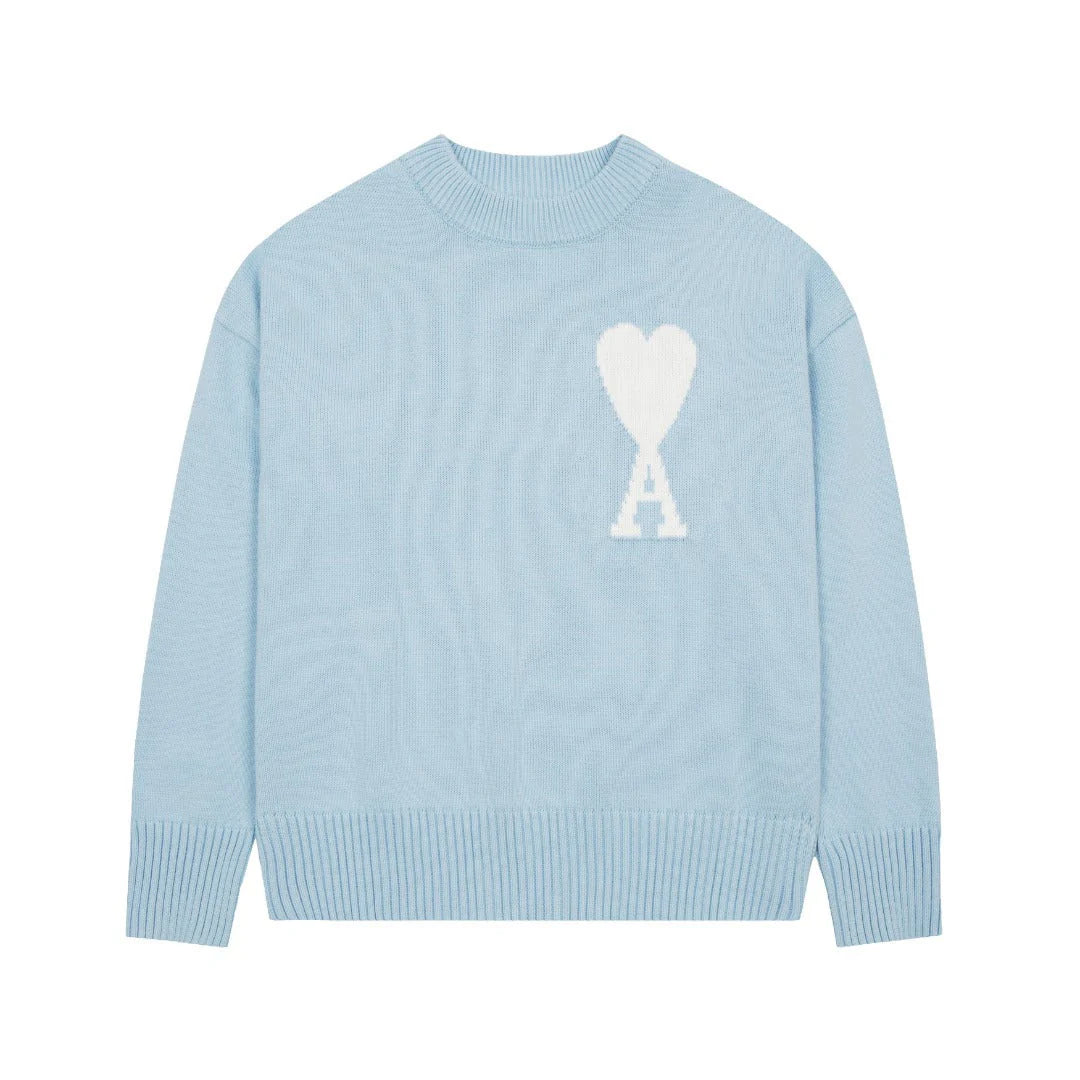 AMI PARIS HEART SWEATER