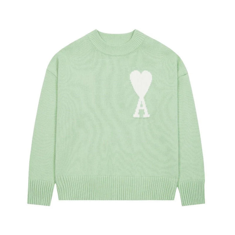 AMI PARIS HEART SWEATER