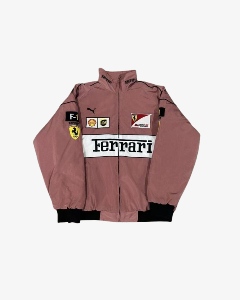 Ferrari F1 Vintage Racing Jacket - Muted Pink