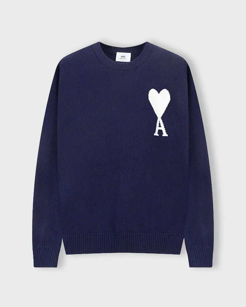 AMI PARIS HEART SWEATER